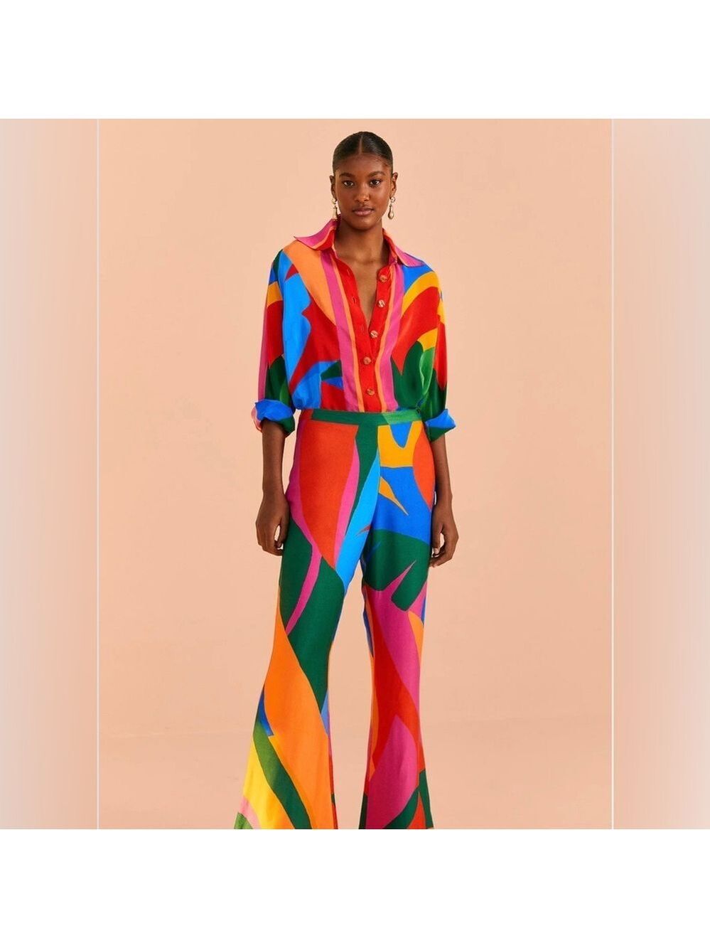 Farm Rio Colorful Leaves Lenzing™ Ecovero™ Viscose Pants